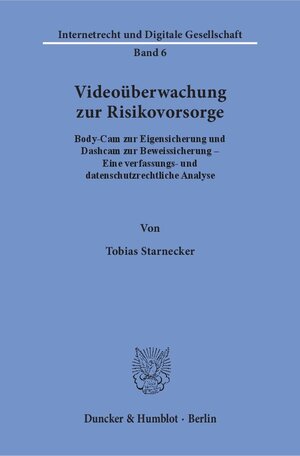 Buchcover Videoüberwachung zur Risikovorsorge. | Tobias Starnecker | EAN 9783428151264 | ISBN 3-428-15126-7 | ISBN 978-3-428-15126-4