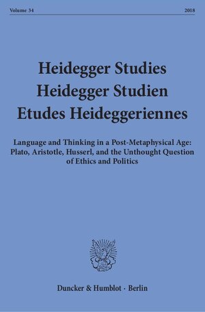 Buchcover Heidegger Studies - Heidegger Studien - Etudes Heideggeriennes.  | EAN 9783428154715 | ISBN 3-428-15471-1 | ISBN 978-3-428-15471-5