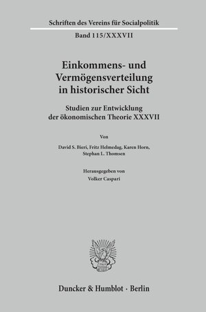 Buchcover Einkommens- und Vermögensverteilung in historischer Sicht.  | EAN 9783428157549 | ISBN 3-428-15754-0 | ISBN 978-3-428-15754-9