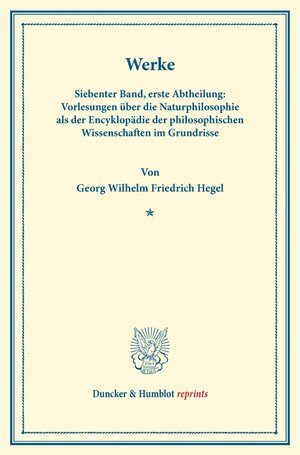 Buchcover Werke. | Georg Wilhelm Friedrich Hegel | EAN 9783428164783 | ISBN 3-428-16478-4 | ISBN 978-3-428-16478-3