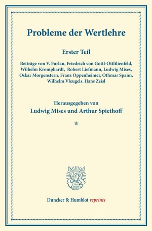 Buchcover Probleme der Wertlehre.  | EAN 9783428175369 | ISBN 3-428-17536-0 | ISBN 978-3-428-17536-9