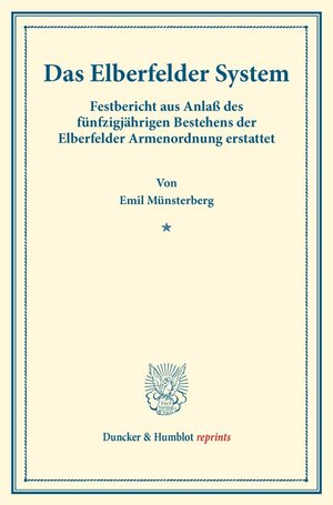 Buchcover Das Elberfelder System. | Emil Münsterberg | EAN 9783428176076 | ISBN 3-428-17607-3 | ISBN 978-3-428-17607-6