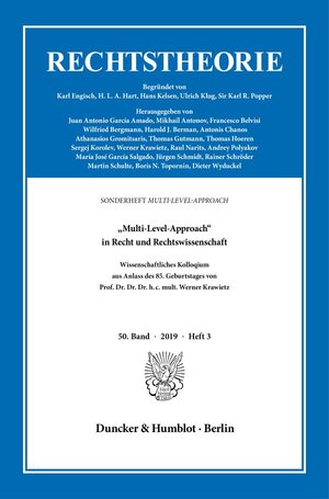 Buchcover "Multi-Level-Approach" in Recht und Rechtswissenschaft.  | EAN 9783428182398 | ISBN 3-428-18239-1 | ISBN 978-3-428-18239-8