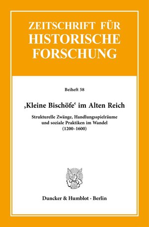 Buchcover ›Kleine Bischöfe‹ im Alten Reich.  | EAN 9783428183265 | ISBN 3-428-18326-6 | ISBN 978-3-428-18326-5