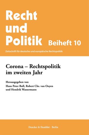 Buchcover Corona – Rechtspolitik im zweiten Jahr.  | EAN 9783428187478 | ISBN 3-428-18747-4 | ISBN 978-3-428-18747-8