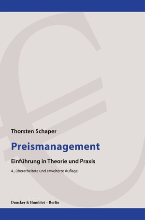 Buchcover Preismanagement. | Thorsten Schaper | EAN 9783428188543 | ISBN 3-428-18854-3 | ISBN 978-3-428-18854-3