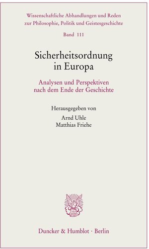 Buchcover Sicherheitsordnung in Europa.  | EAN 9783428188802 | ISBN 3-428-18880-2 | ISBN 978-3-428-18880-2