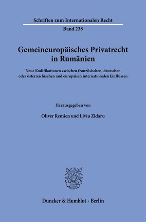 Buchcover Gemeineuropäisches Privatrecht in Rumänien. | EAN 9783428189069 | ISBN 3-428-18906-X | ISBN 978-3-428-18906-9