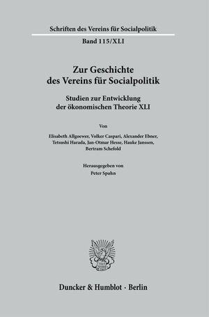 Buchcover Zur Geschichte des Vereins für Socialpolitik.  | EAN 9783428189724 | ISBN 3-428-18972-8 | ISBN 978-3-428-18972-4