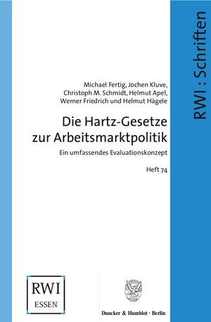 Buchcover Die Hartz-Gesetze zur Arbeitsmarktpolitik. | Michael  Fertig | EAN 9783428515356 | ISBN 3-428-51535-8 | ISBN 978-3-428-51535-6