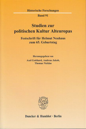 Buchcover Studien zur politischen Kultur Alteuropas.  | EAN 9783428525768 | ISBN 3-428-52576-0 | ISBN 978-3-428-52576-8