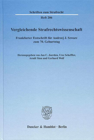 Buchcover Vergleichende Strafrechtswissenschaft.  | EAN 9783428527052 | ISBN 3-428-52705-4 | ISBN 978-3-428-52705-2