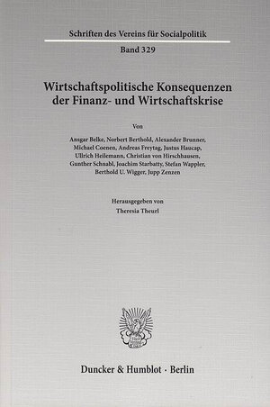 Buchcover Wirtschaftspolitische Konsequenzen der Finanz- und Wirtschaftskrise.  | EAN 9783428534401 | ISBN 3-428-53440-9 | ISBN 978-3-428-53440-1