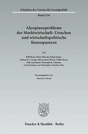 Buchcover Akzeptanzprobleme der Marktwirtschaft: Ursachen und wirtschaftspolitische Konsequenzen.  | EAN 9783428540006 | ISBN 3-428-54000-X | ISBN 978-3-428-54000-6