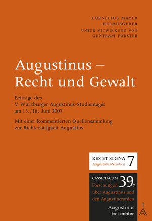 Buchcover Augustinus - Recht und Gewalt  | EAN 9783429041762 | ISBN 3-429-04176-7 | ISBN 978-3-429-04176-2