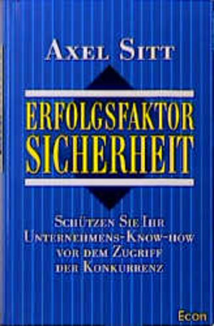 Buchcover Erfolgsfaktor Sicherheit | Axel Sitt | EAN 9783430185431 | ISBN 3-430-18543-2 | ISBN 978-3-430-18543-1