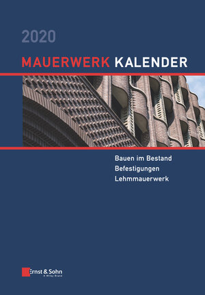 Buchcover Mauerwerk-Kalender / Mauerwerk-Kalender 2020  | EAN 9783433032527 | ISBN 3-433-03252-1 | ISBN 978-3-433-03252-7