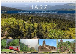 Buchcover Harz - Ausflugsziele vom Brocken bis Sangerhausen (Wandkalender 2025 DIN A3 quer), CALVENDO Monatskalender | Anja Frost | EAN 9783435223251 | ISBN 3-435-22325-1 | ISBN 978-3-435-22325-1