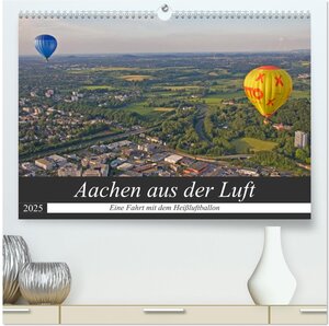 Buchcover Aachen aus der Luft - Eine Fahrt mit dem Heißluftballon (hochwertiger Premium Wandkalender 2025 DIN A2 quer), Kunstdruck in Hochglanz | Gisela Braunleder | EAN 9783435244508 | ISBN 3-435-24450-X | ISBN 978-3-435-24450-8