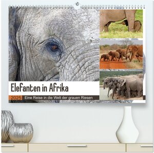 Buchcover Elefanten in Afrika (hochwertiger Premium Wandkalender 2025 DIN A2 quer), Kunstdruck in Hochglanz | Michael Herzog | EAN 9783435685820 | ISBN 3-435-68582-4 | ISBN 978-3-435-68582-0