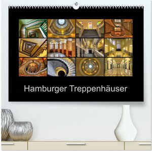 Buchcover Hamburger Treppenhäuser (hochwertiger Premium Wandkalender 2025 DIN A2 quer), Kunstdruck in Hochglanz | Joachim Hasche | EAN 9783435755653 | ISBN 3-435-75565-2 | ISBN 978-3-435-75565-3