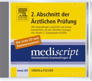 Buchcover Mediscript Hammerexamen CD-ROM 8/06 | Jens Vater | EAN 9783437438363 | ISBN 3-437-43836-0 | ISBN 978-3-437-43836-3