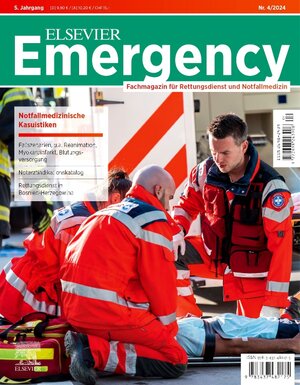 Buchcover ELSEVIER Emergency. Notfallmedizinische Kasuistiken. 4/2024: Fachmagazin für Rettungsdienst und Notfallmedizin  | EAN 9783437482175 | ISBN 3-437-48217-3 | ISBN 978-3-437-48217-5
