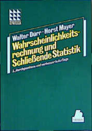 Buchcover Wahrscheinlichkeitsrechnung und Schließende Statistik | Walter Dürr | EAN 9783446170506 | ISBN 3-446-17050-2 | ISBN 978-3-446-17050-6