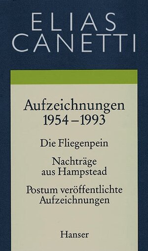 Buchcover Gesammelte Werke Band 5: Aufzeichnungen 1954-1993 | Elias Canetti | EAN 9783446205529 | ISBN 3-446-20552-7 | ISBN 978-3-446-20552-9