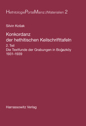 Buchcover Konkordanz der hethitischen Keilschrifttafeln | Silvin Kosak | EAN 9783447052801 | ISBN 3-447-05280-5 | ISBN 978-3-447-05280-1