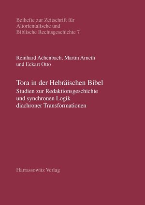 Buchcover Tora in der Hebräischen Bibel | Reinhard Achenbach | EAN 9783447056342 | ISBN 3-447-05634-7 | ISBN 978-3-447-05634-2
