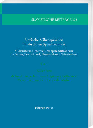 Buchcover Slavische Mikrosprachen im absoluten Sprachkontakt | Walter Breu | EAN 9783447108652 | ISBN 3-447-10865-7 | ISBN 978-3-447-10865-2