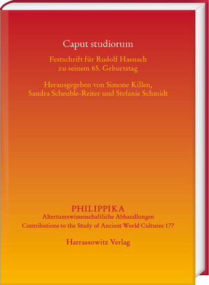 Buchcover Caput studiorum  | EAN 9783447121293 | ISBN 3-447-12129-7 | ISBN 978-3-447-12129-3