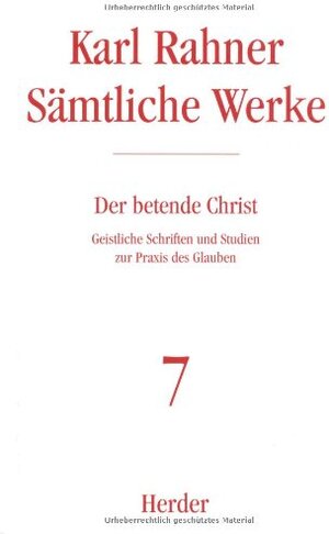 Buchcover Der betende Christ | Karl Rahner | EAN 9783451237072 | ISBN 3-451-23707-5 | ISBN 978-3-451-23707-2