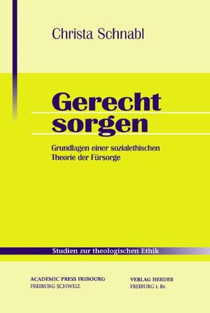 Buchcover Gerecht sorgen | Christa Schnabl | EAN 9783451289064 | ISBN 3-451-28906-7 | ISBN 978-3-451-28906-4