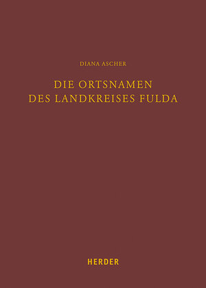 Buchcover Die Ortsnamen des Landkreises Fulda | Diana Ascher | EAN 9783451389252 | ISBN 3-451-38925-8 | ISBN 978-3-451-38925-2