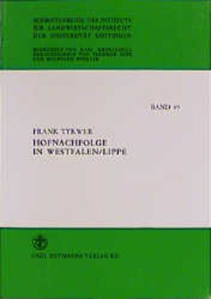 Buchcover Hofnachfolge in Westfalen-Lippe | Frank Tykwer | EAN 9783452239228 | ISBN 3-452-23922-5 | ISBN 978-3-452-23922-8