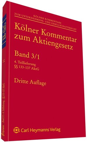 Buchcover Kölner Kommentar zum Aktiengesetz  | EAN 9783452275950 | ISBN 3-452-27595-7 | ISBN 978-3-452-27595-0