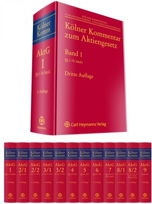 Buchcover Kölner Kommentar zum Aktiengesetz  | EAN 9783452276766 | ISBN 3-452-27676-7 | ISBN 978-3-452-27676-6