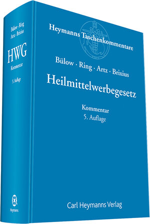 Buchcover Heilmittelwerbegesetz | Kerstin Brixius | EAN 9783452282422 | ISBN 3-452-28242-2 | ISBN 978-3-452-28242-2