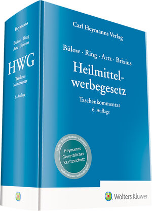 Buchcover Heilmittelwerbegesetz | Peter Bülow | EAN 9783452298171 | ISBN 3-452-29817-5 | ISBN 978-3-452-29817-1