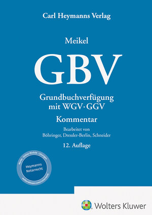 Buchcover GBV Grundbuchverfügung mit WGV und GGV  | EAN 9783452303424 | ISBN 3-452-30342-X | ISBN 978-3-452-30342-4