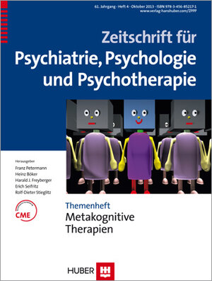 Buchcover Zeitschrift für Psychiatrie, Psychologie und Psychotherapie  | EAN 9783456853826 | ISBN 3-456-85382-3 | ISBN 978-3-456-85382-6