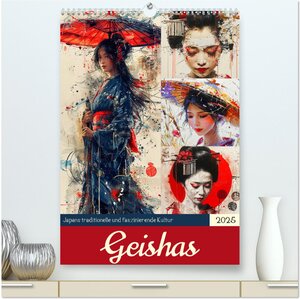 Buchcover Geishas. Japans traditionelle und faszinierende Kultur (hochwertiger Premium Wandkalender 2025 DIN A2 hoch), Kunstdruck in Hochglanz | Rose Hurley | EAN 9783457040041 | ISBN 3-457-04004-4 | ISBN 978-3-457-04004-1