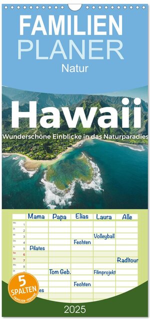 Buchcover Familienplaner 2025 - Hawaii - Wunderschöne Einblicke in das Naturparadies. mit 5 Spalten (Wandkalender, 21 x 45 cm) CALVENDO | M. Scott | EAN 9783457100493 | ISBN 3-457-10049-7 | ISBN 978-3-457-10049-3