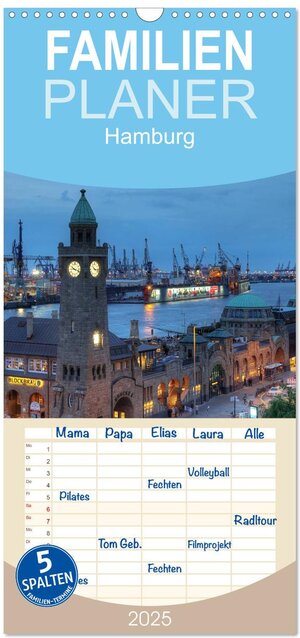Buchcover Familienplaner 2025 - Hamburg mit 5 Spalten (Wandkalender, 21 x 45 cm) CALVENDO | Joachim Hasche | EAN 9783457113516 | ISBN 3-457-11351-3 | ISBN 978-3-457-11351-6