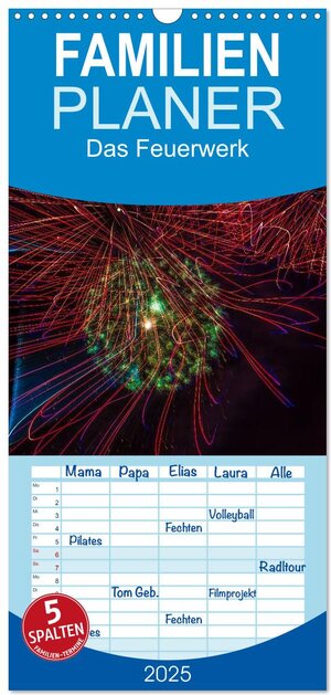 Buchcover Familienplaner 2025 - Das Feuerwerk mit 5 Spalten (Wandkalender, 21 x 45 cm) CALVENDO | Dieter Gödecke | EAN 9783457125755 | ISBN 3-457-12575-9 | ISBN 978-3-457-12575-5