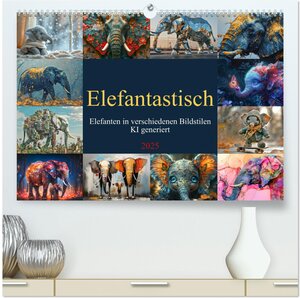 Buchcover Elefantastisch (hochwertiger Premium Wandkalender 2025 DIN A2 quer), Kunstdruck in Hochglanz | Cathrin Illgen | EAN 9783457142707 | ISBN 3-457-14270-X | ISBN 978-3-457-14270-7