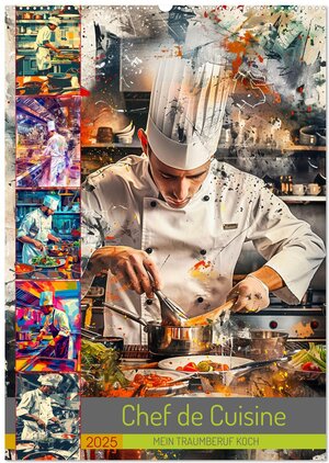 Buchcover Chef de Cuisine - Mein Traumberuf Koch (Wandkalender 2025 DIN A2 hoch), CALVENDO Monatskalender | Dirk Meutzner | EAN 9783457152492 | ISBN 3-457-15249-7 | ISBN 978-3-457-15249-2