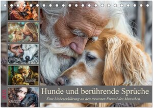 Buchcover Hunde und berührende Sprüche (Tischkalender 2025 DIN A5 quer), CALVENDO Monatskalender | Dirk Meutzner | EAN 9783457165737 | ISBN 3-457-16573-4 | ISBN 978-3-457-16573-7